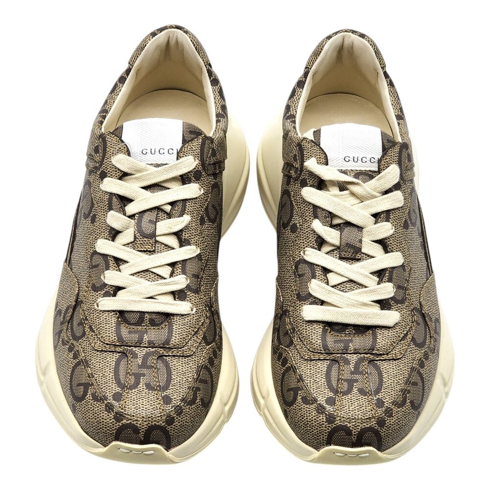 Gucci GG Supreme Canvas Men's 100 Rhyton Sneaker - Picture 3 of 8